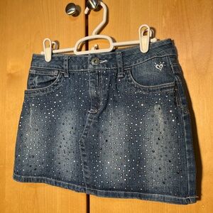 Blue Denim Skirt With Built-In Jersey Knit Shorts Justice Size 14
